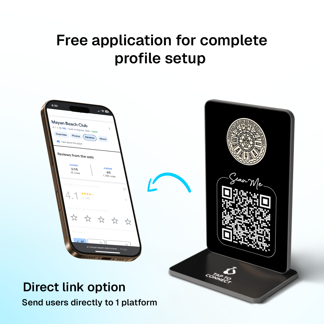 Custom Stand+ Google Review Card