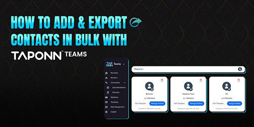 How to Add & Export  contacts in bulk with TapOnn Teams?