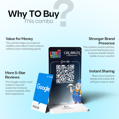 Custom Stand+ Google Review Card
